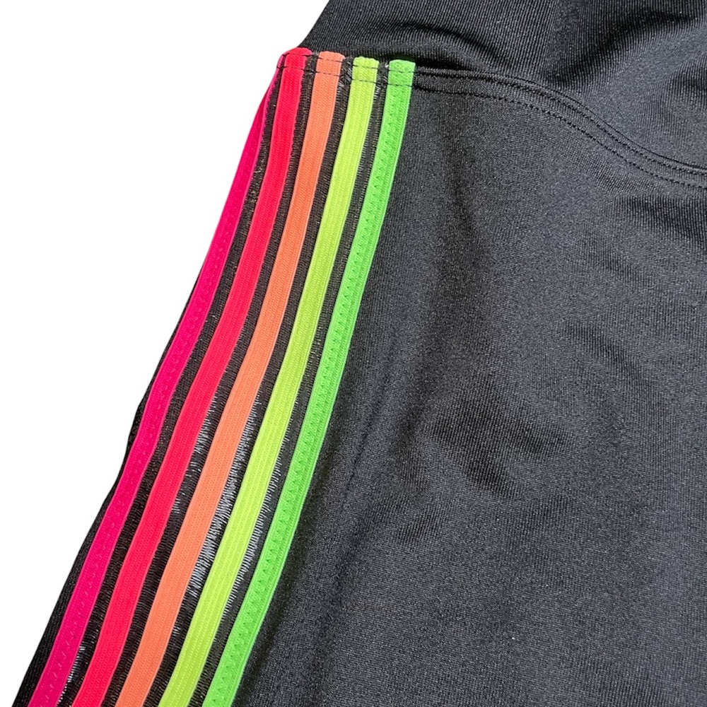 PINK Victoria’s Secret Ultimate Classic Bike Short Black Rainbow Stripes Small - Picture 4 of 6